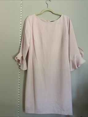 Karl Lagerfeld Light Pink Ruffle Sleeve Shift Dress